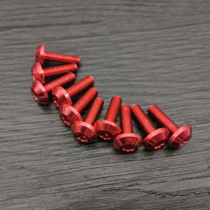 10개 볼트 나사 검정 알루미늄 장식용 M6 X 20mm M5 X 16mm 오토바이 빨간색 아노다이징 처리된 25mm 볼트 빨간색 나사 M6 M5 캡 헤드