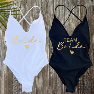 섹시한 패딩 원피스 수영복 여성 팀 신부 수영복 비키니 여름 수영복 플러스 사이즈 Beachwear 독신 파티 레이디