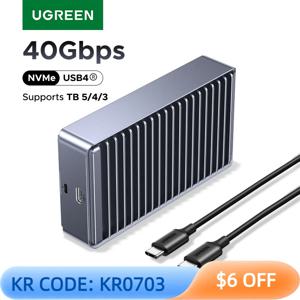 UGREEN 40Gbps M2 SSD 인클로저 USB4 NVMe 케이스, 맥 미니 M4 맥북 프로용 썬더볼트 M.2 NVMe SSD 인클로저와 호환 가능