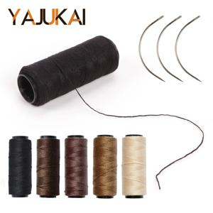 C형 곡선 바늘 및 머리 연장용 실 머리 심지 바느질 도구 60미터 머리 직조 실 가발 액세서리 도구
