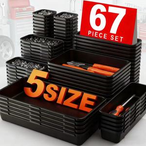 67-9PCS 공구함 정리함 서랍 칸막이 트레이, 공구함 캐비닛용, 하드웨어 부품 나사 너트 소형 공구 보관