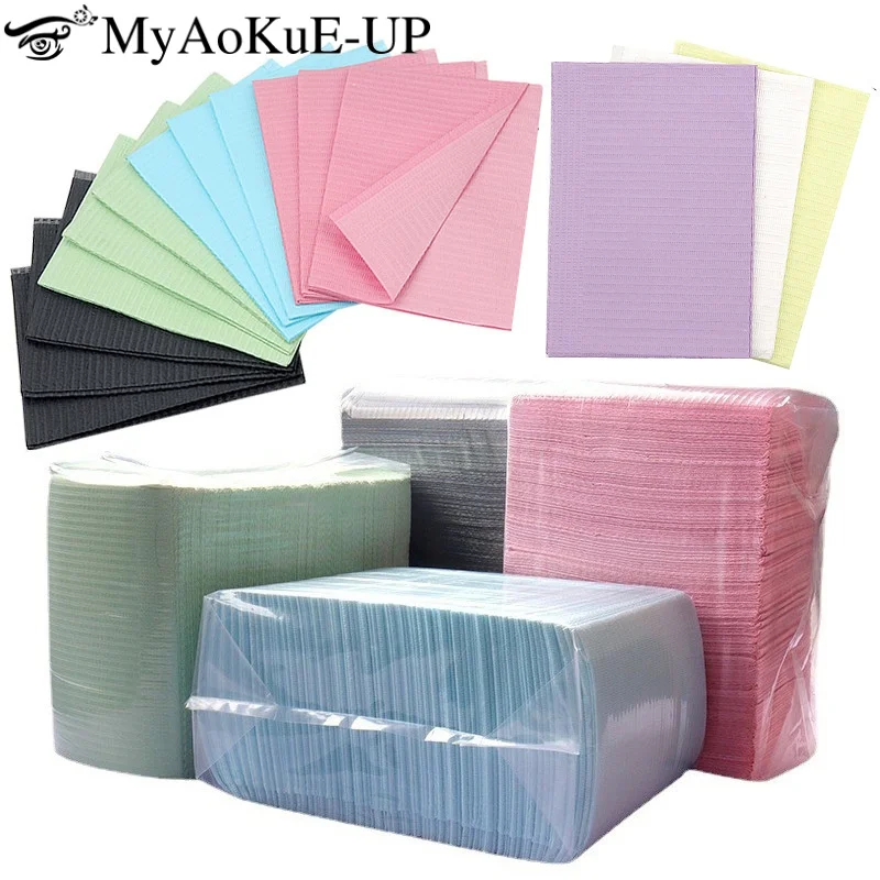 125PCS 문신 테이블 커버 방수 클린 패드 일회용 문신 네일 DIY 코튼 플러시 종이 식탁보 네일 아트 미용 도구