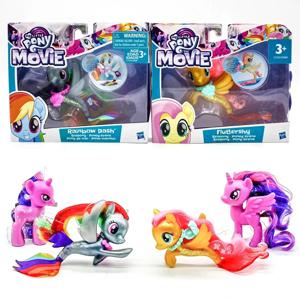 Hasbro 마이 리틀 포니 레인보우 대시 플러터시, 귀여운 쉬머 시포니 피규어, 황혼 스파클, 어린이 소녀 생일 선물 컬렉션