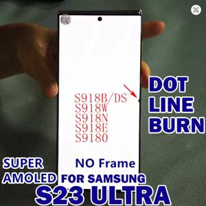 S23U Ori 120Hz 불량 부품은 삼성 S23 울트라 5G S918B S918U 슈퍼 아몰레드 도트 라인 디스플레이 터치 스크린 교체에 잘 사용됩니다.