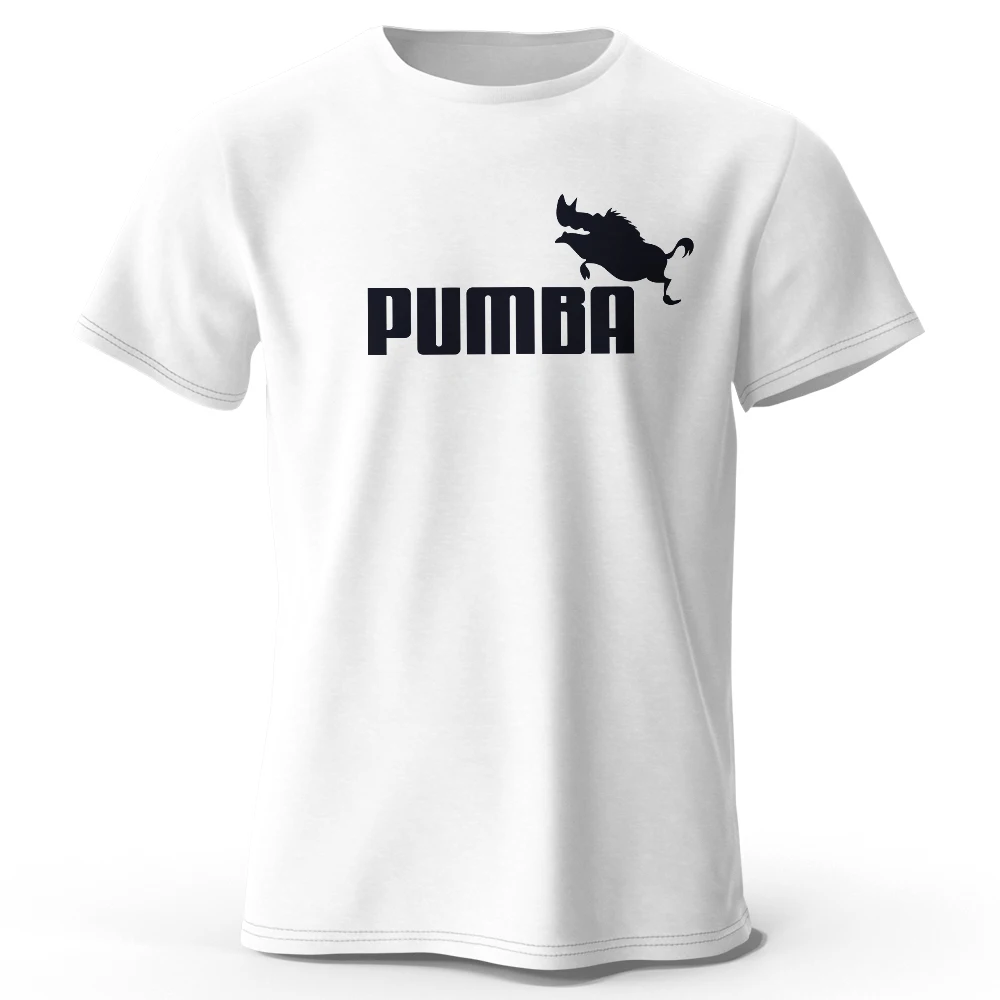 캐주얼 오버사이즈 남성 티셔츠 Joke The Pumba 프린트 남성 티셔츠 100% 코튼 오버사이즈 남성용 재미있는 그래픽 티셔츠 여름 상의