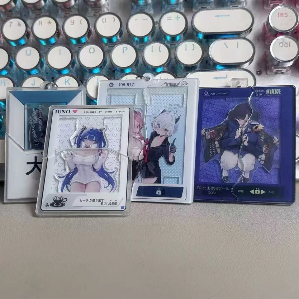게임 블루 아카이브 Azur Lane IJN Taihō Yozakura Kirara 코스프레 키 체인 아크릴 열쇠 고리 열쇠 고리 가방 액세서리 장식 소품