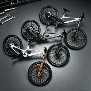 1:8 스케일 다이캐스트 합금 다운힐 MTB 미니 모델 풀 서스펜션 자전거 수집용 데스크탑 장식품 사이클링 애호가 팬들을 위한 선물