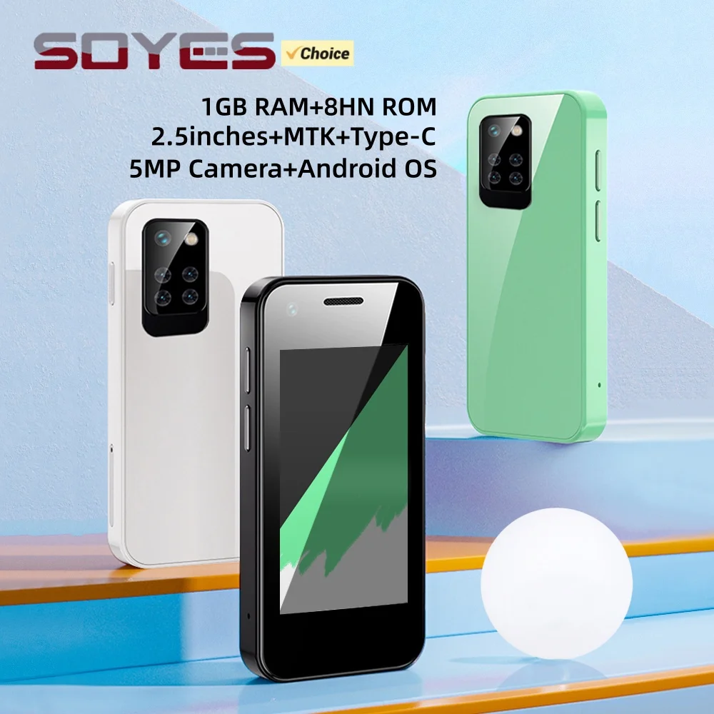 SOYES Mi12 3G 미니 스마트폰 2.5인치 MTK 1GB RAM 8GB ROM 듀얼 SIM WCDMA 5MP 카메라 Mp4 WIFI 블루투스 안드로이드 휴대폰
