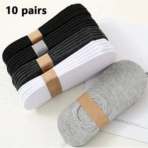 10 짝/몫 패션 해피 남자 보트 양말 여름 가을 미끄럼 방지 실리콘 보이지 않는면 양말 남성 발목 양말 슬리퍼 Meia