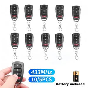 10/5pcs 무선 RF 433mhz 원격 제어 복사 코드 차고 문 게이트 복사기 433 Mhz 키 원격 오프너