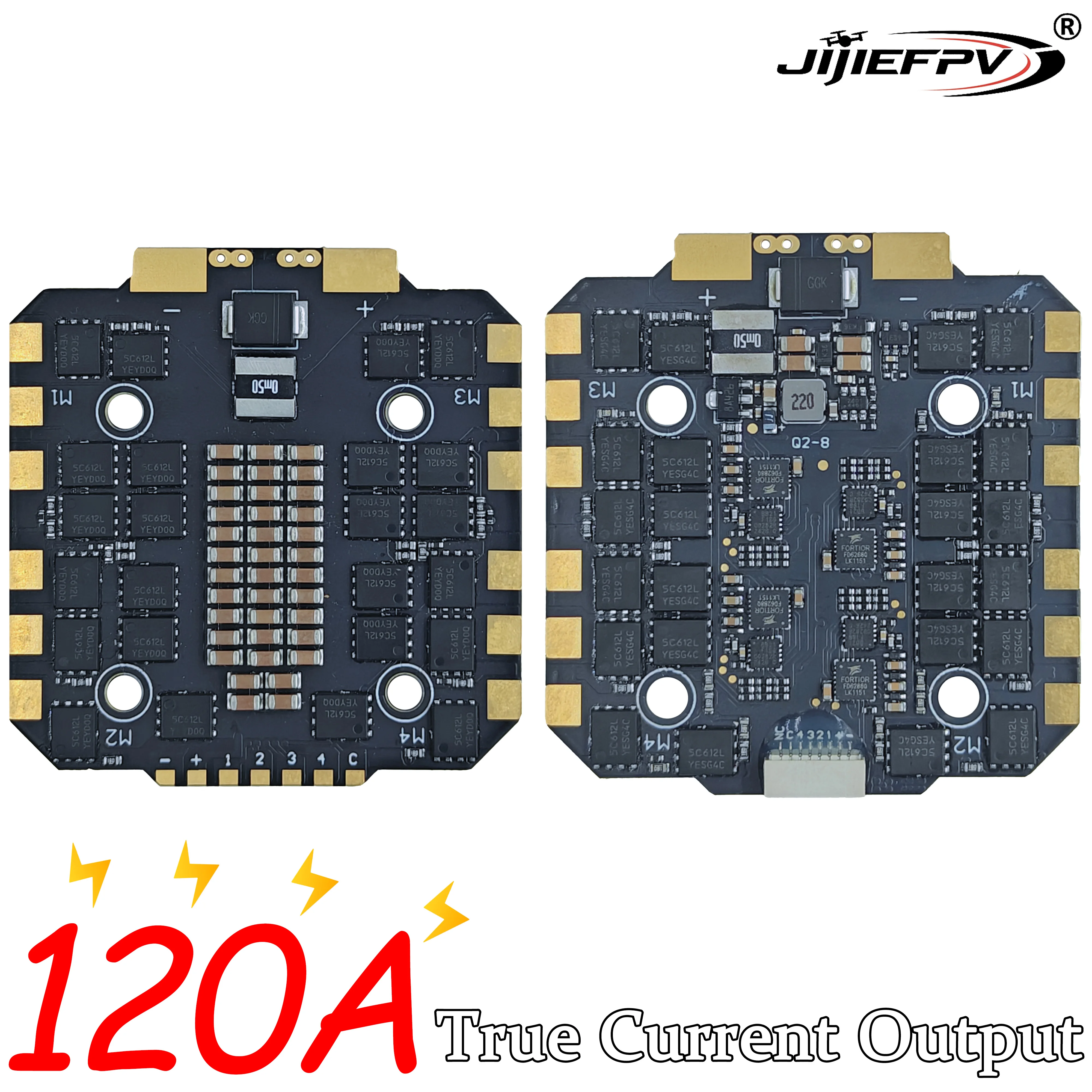 JIJIEFPV 120A 100A 80A 3-12S 4IN1 ESC H743 스택 H7 FC 비행 컨트롤러 FPV 스택 (MARK4 13인치 FPV 드론 프레임용)