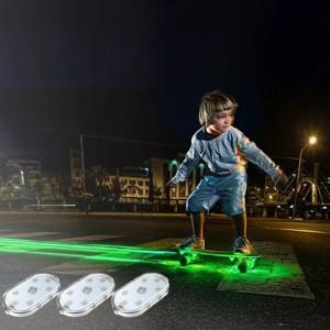 1-10PCS 충전식 스케이트 보드 LED 조명 야간 승마 안전 스쿠터 보드에 대 한 USB 전원 Longboard Underglow 글로우 키트