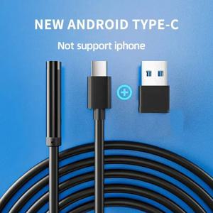 7.0MM TYPE-C 내시경 카메라 IP67 방수 6개 LED 조절 가능한 USB 안드로이드 유연한 검사 보어스코프 카메라 (휴대폰/PC용)