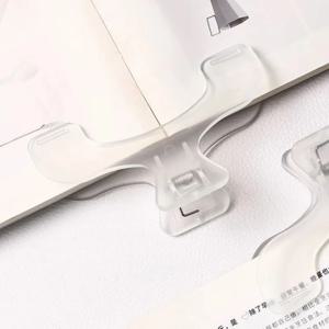 책 클립 독서 클립 귀여운 책상 액세서리 페이지 넘김 방지 투명 프로스트 폴더 클립