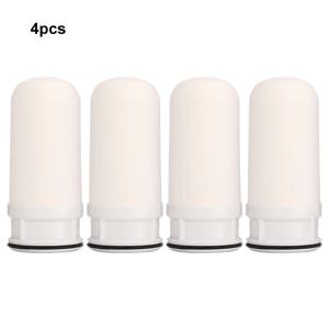 가정용 주방 가정용 수도꼭지 필터용 클리어 워터 퓨리퍼 카트리지가 포함된 4PCS 교체용 세라믹 수도꼭지 탭 워터 필터
