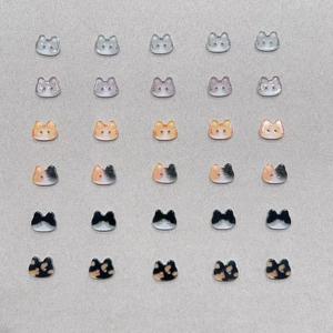 레진 고양이 버튼 두 구멍 20개 귀여운 만화 스타일 DIY 아동복 장식 스크랩북킹용