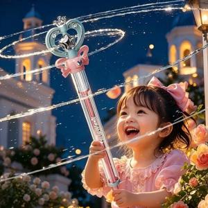 여름 마법 요술봉 물총 반짝이는 야외 물놀이 장난감 어린이 생일 선물 풀아웃 물대포 배틀