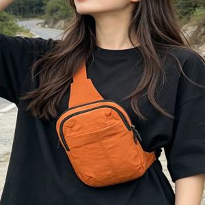 다기능 야외 여성용 크로스바디 가슴 가방 미니 휴대폰 가방 어린이용 작은 가방 여름 캐주얼 스타일 나일론 소재