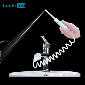 새로운 수도꼭지 구강 세척기 치과 물 Flosser, 비전기 무선 치아 클리너 워터 제트 치아 수압 조절 가능