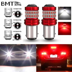 BMTxms 2pcs 1157 BAY15D P21/5W LED 브레이크 중지 빨간불 Canbus BAW15D PR21W BAZ15D P21/4W LED 역방향 백업 주간 흰색 램프