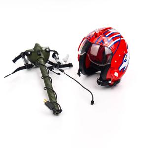 DID MA80182 1/6 스케일 군인 빨간색 비행 헬멧 모델 12''American F14 파일럿