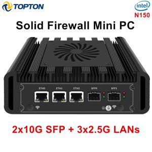 토포튼 2x10G SFP 솔리드 방화벽 미니 PC 3x2.5G LAN 인텔 I3 N305 N300 N150 DDR5 NVMe 프록시모스 PfSense OPNsense 홈 서버 호스트