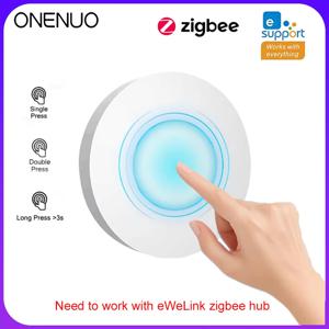Zigbee 버튼 EWelink 장치용 스마트 무선 원격 제어 장면 스위치 배터리 구동 자동화 시나리오 스위치
