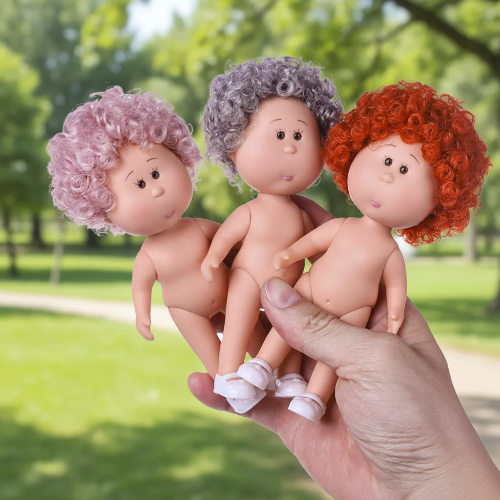 14cm 미니 감자 인형 5개 관절 가동 DIY 비닐 귀여운 인형 장난감 곱슬머리 14cm 콩눈 비닐 인형 어두운 피부 드레스업 인형 장난감