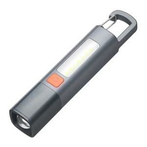 1/2pcs 미니 휴대용 LED 강력 조명 ABS 플래시 램프 충전식 후크 줌이 가능한 토치 야외 캠핑 교수형 비상 램프