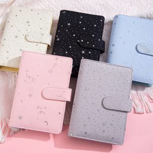 새로운 A5 PU 가죽 바인더 커버 (자석 버클 잠금), 6링 개인 노트북, 플래너 정리, 포토 카드 슬리브용