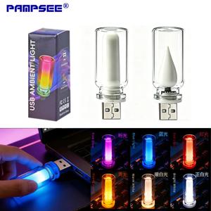차량 무드등 야간 조명 자동차 실내 장식등 휴일 홈 자동차 장식용 5V USB LED 플래시 캔들 전구