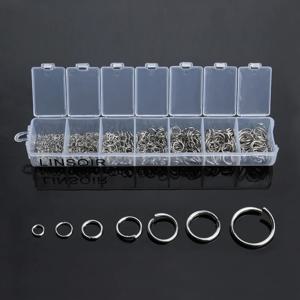 1 상자 3-10mm 혼합 스테인레스 스틸 오픈 점프 링 분할 링 커넥터 Diy 쥬얼리 만들기 DIY 목걸이 공예 액세서리