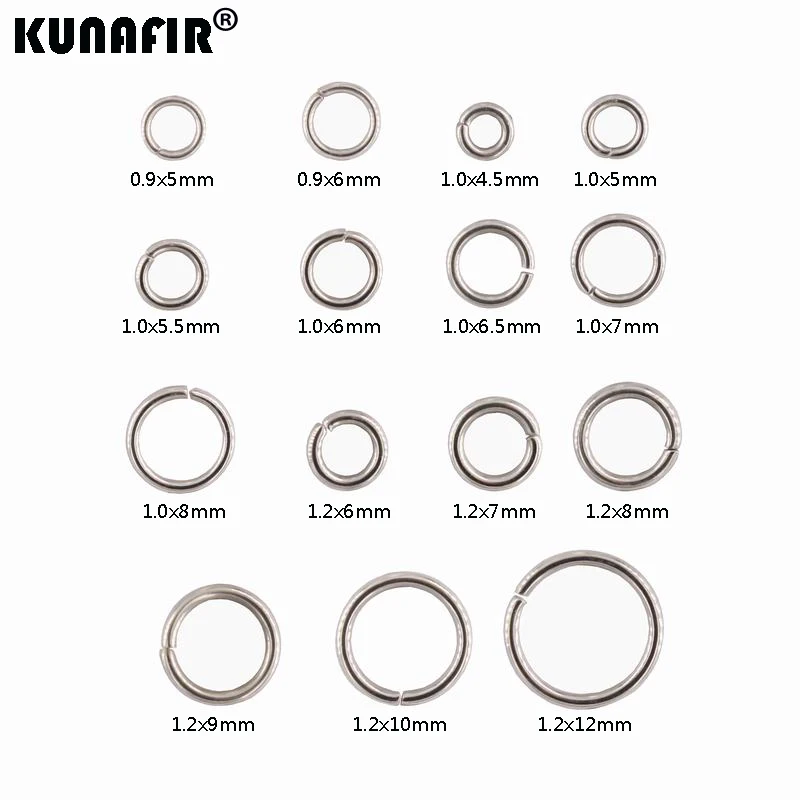 0.9mm-1.2mm 스틸 와이어 스테인레스 스틸 점프 링 200pcs -1000pcs DIY 액세서리 목걸이 체인 부품