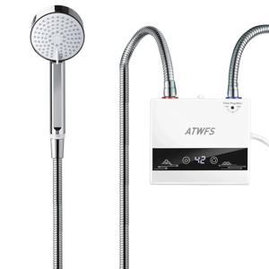 ATWFS 인스턴트 온수기 220V 4600W 욕실 온수 샤워 및 가정용 주방 난방을위한 휴대용 전기 히터