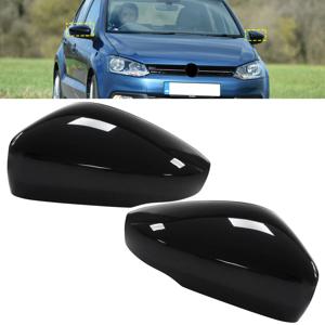 VW 폴로 6R 2009-2018 업 2016, 글로스 블랙 윙 문짝 미러 커버 캡