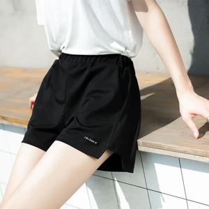 여성용 고탄성 드로스트링 와이드 레그 쇼트 S-3XL, 오버사이즈 스포츠 속옷, 사이드 바 스플라이싱 스포츠 반바지, 여름