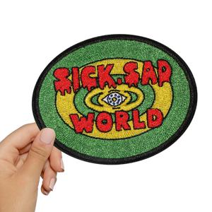 1PC Sick Sad World 수 놓은 패치 아이언 의류 모자 가방 자켓에 대한 패치에 바느질 DIY 선물 뜨거운 접착제와 재미 있은 배지