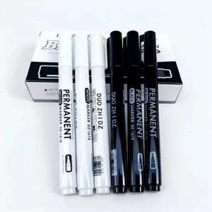 새로운 3/6PCS 방수 금속 마커 영구 화이트 블랙 페인트 펜 세척 가능 아트 페인팅 그라피티 펜 패브릭 나무 가죽 마커