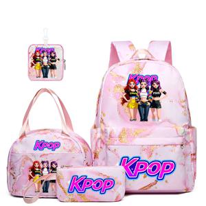 4종 K-POP 걸그룹 패턴 백팩 세트, K팝 팬들을 위한 완벽한 선물