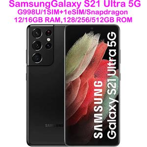 리퍼비시 삼성 갤럭시 S21 울트라 5G G998U 스마트 안드로이드 폰 6.8인치 중고 삼성 폰 5000mAh 쿼드 카메라 108MP U-Edition