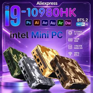 2026 인텔 코어 i9 10980HK 윈도우 11 미니 PC 컴퓨터 16GB 8GB 램 1TB M.2 SSD WiFi6 BT5.2 4K HD 휴대용 데스크탑 PC