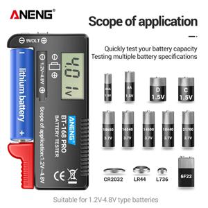 ANENG 168 PRO 배터리 테스터 용량 배터리 잔량 표시기 범용 테스터 부하 분석기 리튬 버튼 셀 18650 테스터