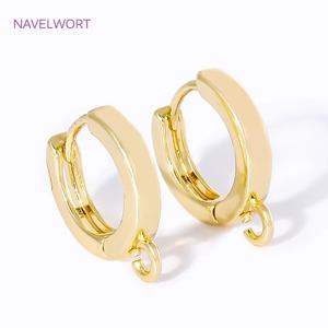 18K 골드 도금 황동 Shvenzy Earwires 패스너, 후프 귀걸이 걸쇠 액세서리, DIY 귀걸이 만들기 결과 도매