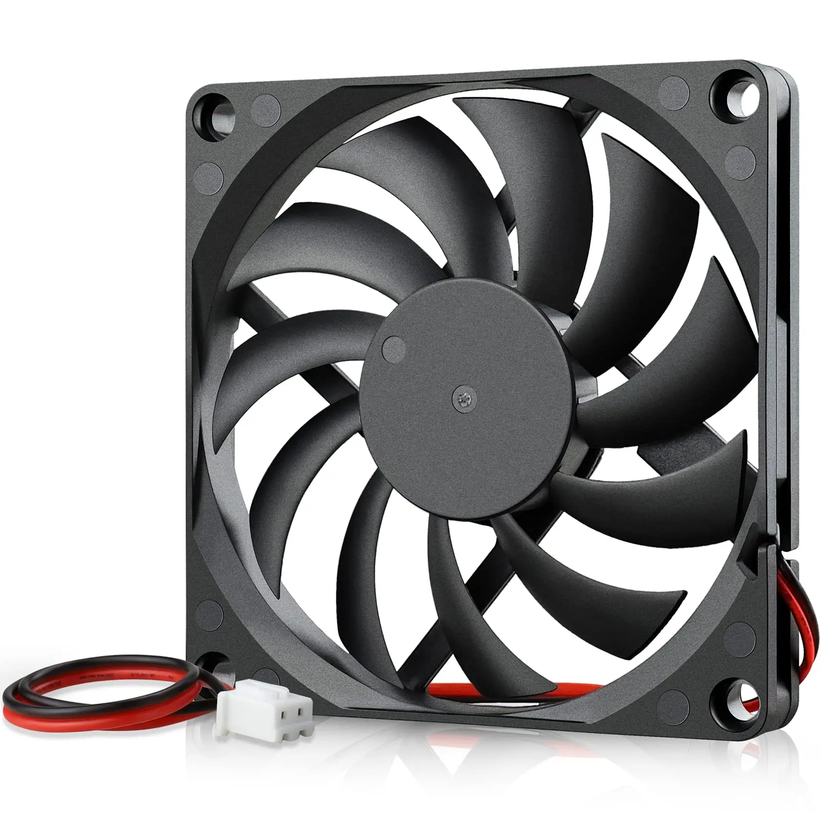 DC 5V 12V 24V 8cm 브러시리스 듀얼 볼 쿨링 팬 8010 80mm 축 방향 PC 쿨러 팬 80x80x10mm 컴퓨터 케이스 CPU 라디에이터 팬
