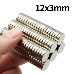 12x3mm 초강력 네오디뮴 자석 N35 NdfeB 영구 자석 원형 강력 자석 냉장고 자석