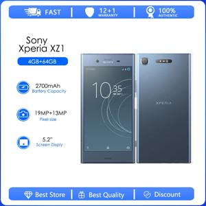 소니 엑스페리아 XZ1 G8341 리퍼비시-오리지널 언락 싱글 SIM 스마트폰 64GB 4GB 램 안드로이드 8.0 4G NFC 휴대폰