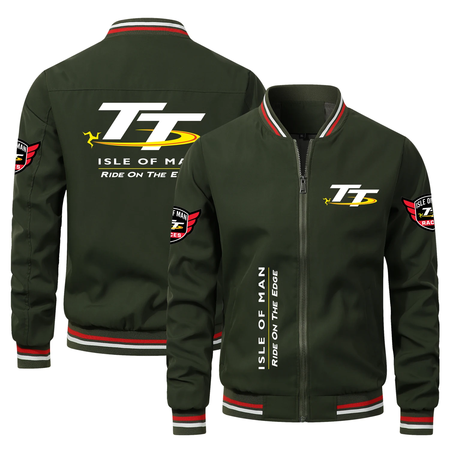 TT Isle of Man Ride on the Edge 야외 오토바이 레이스 재킷 캐주얼 스포츠 재킷 남성용 봄/가을 의류 야구 셔츠