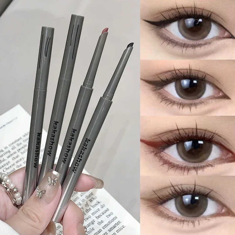 카카쇼 글루 아이라이너, 슬리핑 실크브러쉬, 내추럴 컬러, 롱래스팅 아이 메이크업, 방수 및 땀 방지, 쉽게 바르는 메이크업