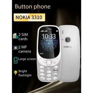 공장 초기화된 노키아 3310 2017 버전 2G GSM 듀얼심 듀얼스탠바이 클래식 스트레이트 키패드 피처폰 장시간 대기 가능