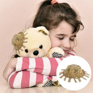 5Pcs 미니 밀짚 모자 밝은 노란색 짠 컨트리 스타일 인형 집 액세서리 DIY 파티 호의품을위한 공예 장식 애완 동물 옷장